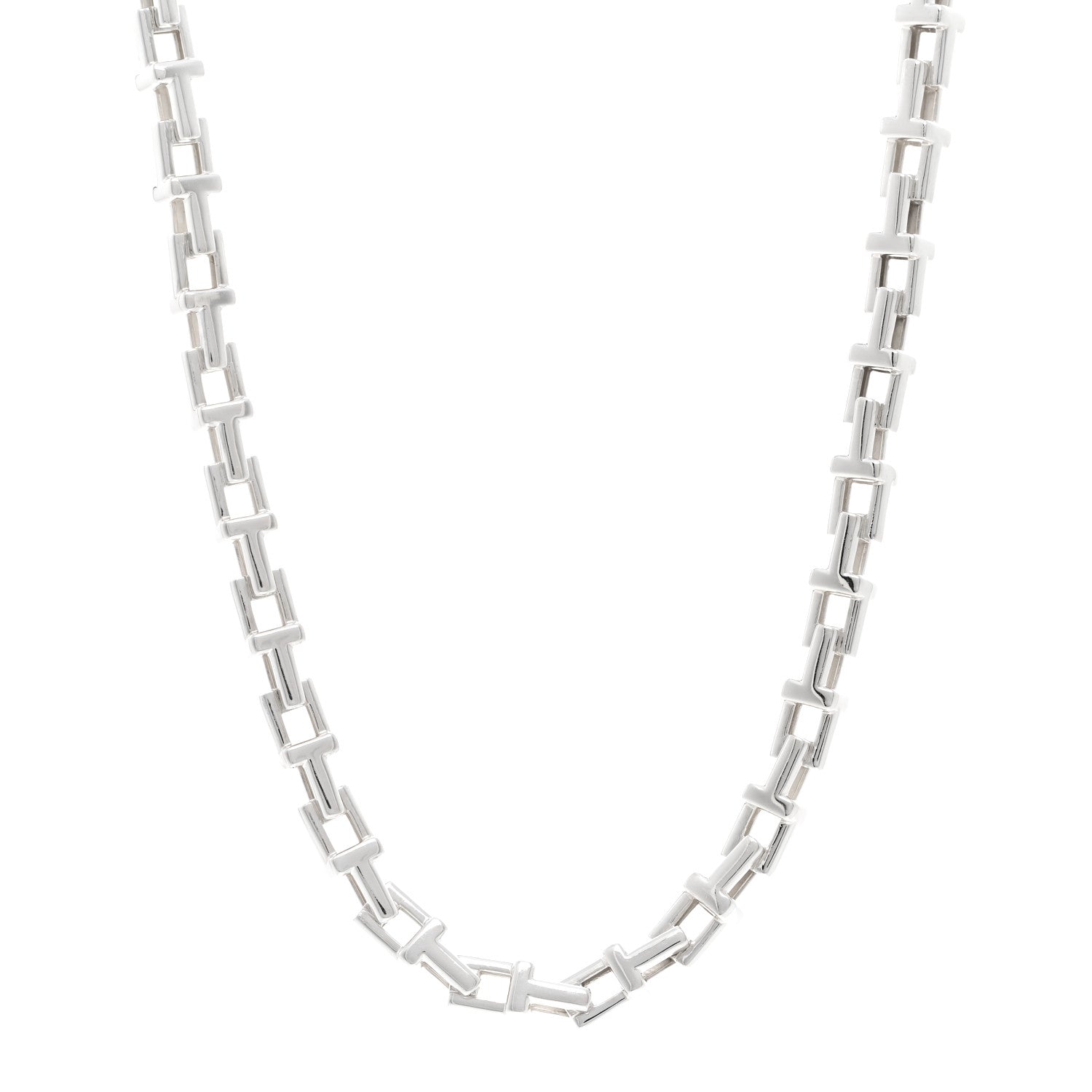 Tiffany Sterling Silver Tiffany T Chain Necklace 1 of 4