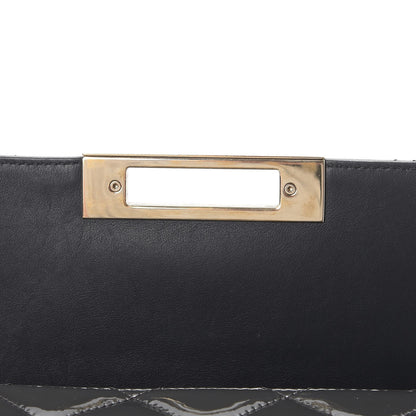 Chanel Patent Quilted Golden Class Accordion Flap Charcoal Grey 8 of 13