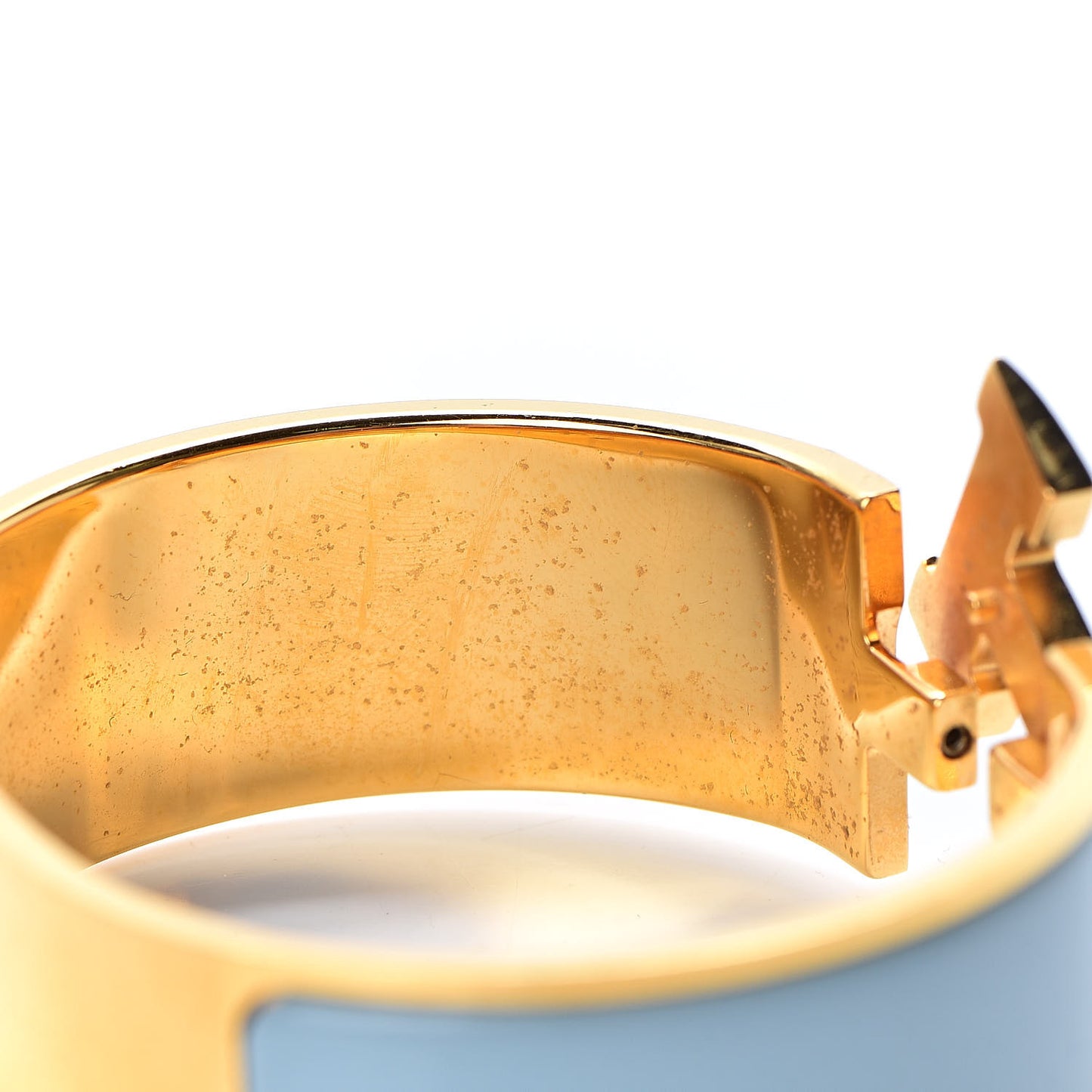 Enamel Clic Clac H Wide Bracelet PM Aigue Marine