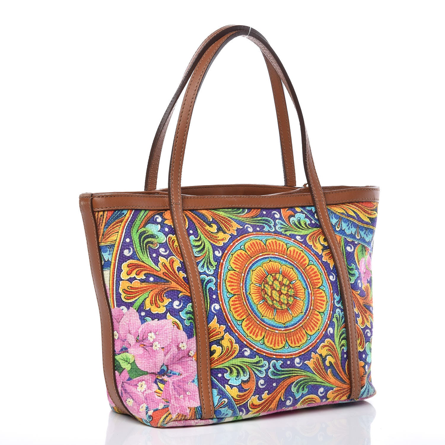 Dolce & Gabbana Printed Canvas Shopping Tote Multicolor 4 of 14