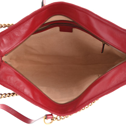 Gucci Azalea Calfskin Matelasse Medium GG Marmont Slim Tote Romantic Cerise 5 of 12
