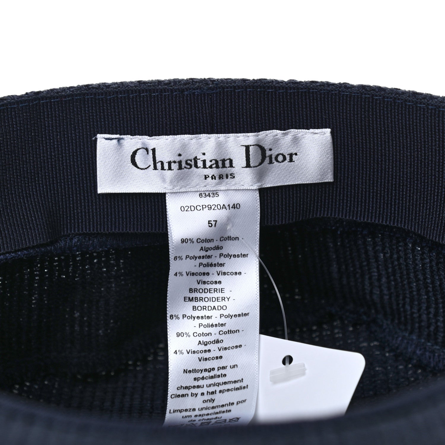 Christian Dior Cotton Baseball Cap 57 Navy 8 of 8