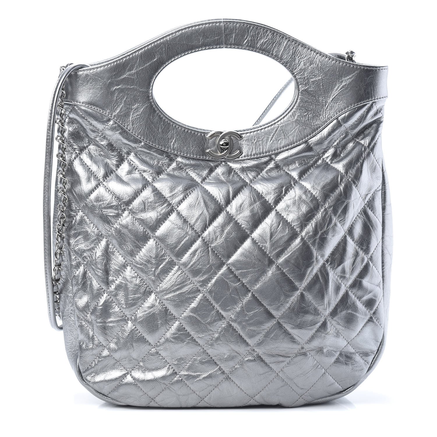 Chanel Metallic Crumpled Calfskin Small 31 Shopping Bag Silver 1 of 10