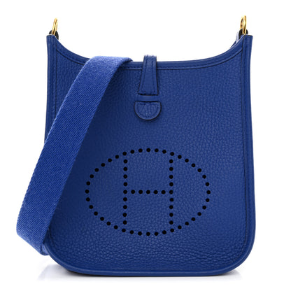Hermes Taurillon Clemence Evelyne TPM Bleu Royal 1 of 10