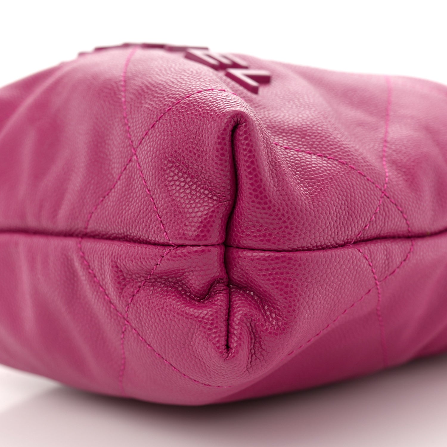 Chanel Shiny Caviar Quilted Monochrome Mini Chanel 22 Fuchsia 10 of 11