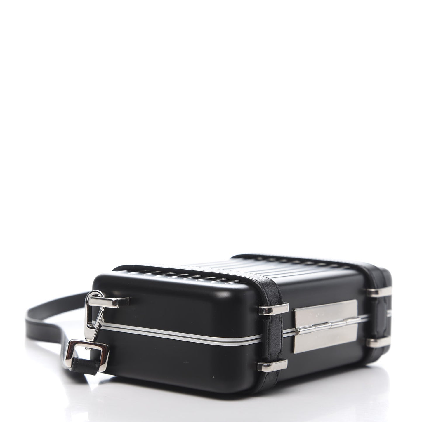 X RIMOWA Aluminum Personal Clutch On Strap Black