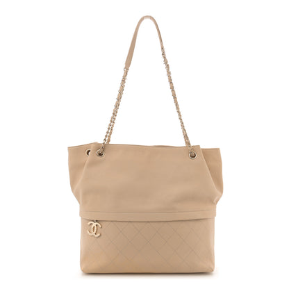 Chanel Caviar Stitched Shopping Tote Beige 1 of 12