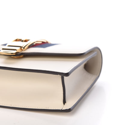 Gucci Calfskin Super Mini Sylvie Chain Shoulder Bag White 9 of 10