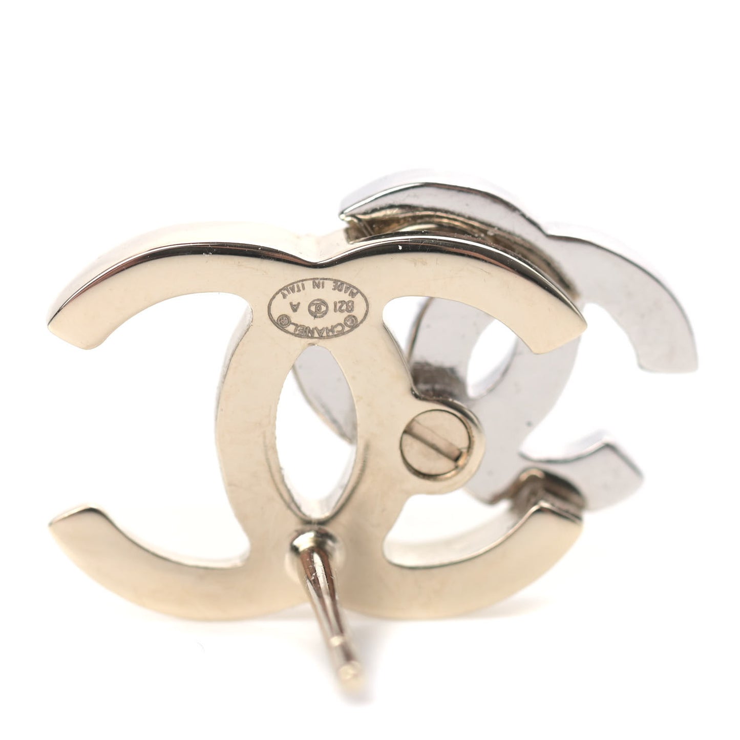 Crystal Double CC Earrings Gold Silver
