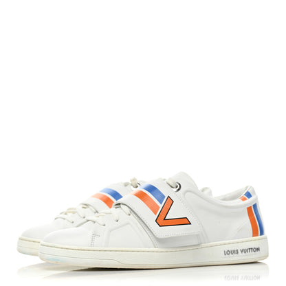 Louis Vuitton Calfskin Womens Frontrow Sneakers 37.5 White 3 of 12