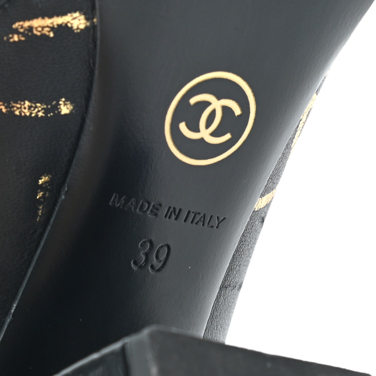 Chanel Calfskin Graffiti Short Boots 39 Black Gold 7 of 9