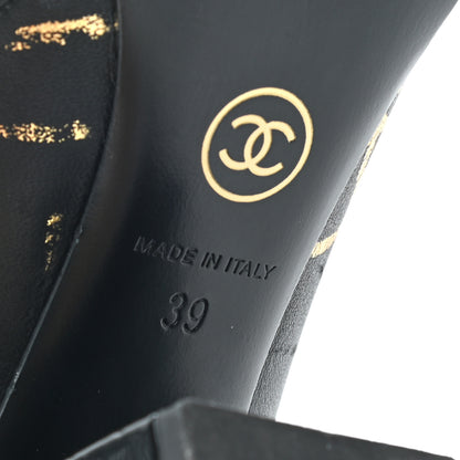 Chanel Calfskin Graffiti Short Boots 39 Black Gold 7 of 9