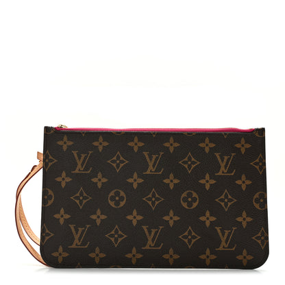 Louis Vuitton Monogram Neverfull MM GM Pochette Fuchsia 1 of 13