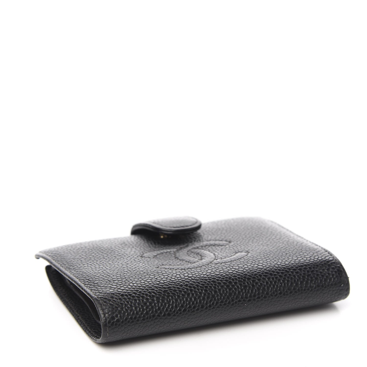 Chanel Caviar Timeless CC Compact French Wallet Black 3 of 9