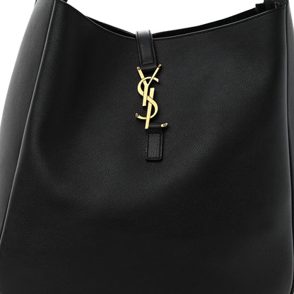 Saint Laurent Smooth Calfskin Large Le 5 A 7 Soft Hobo Black 6 of 8