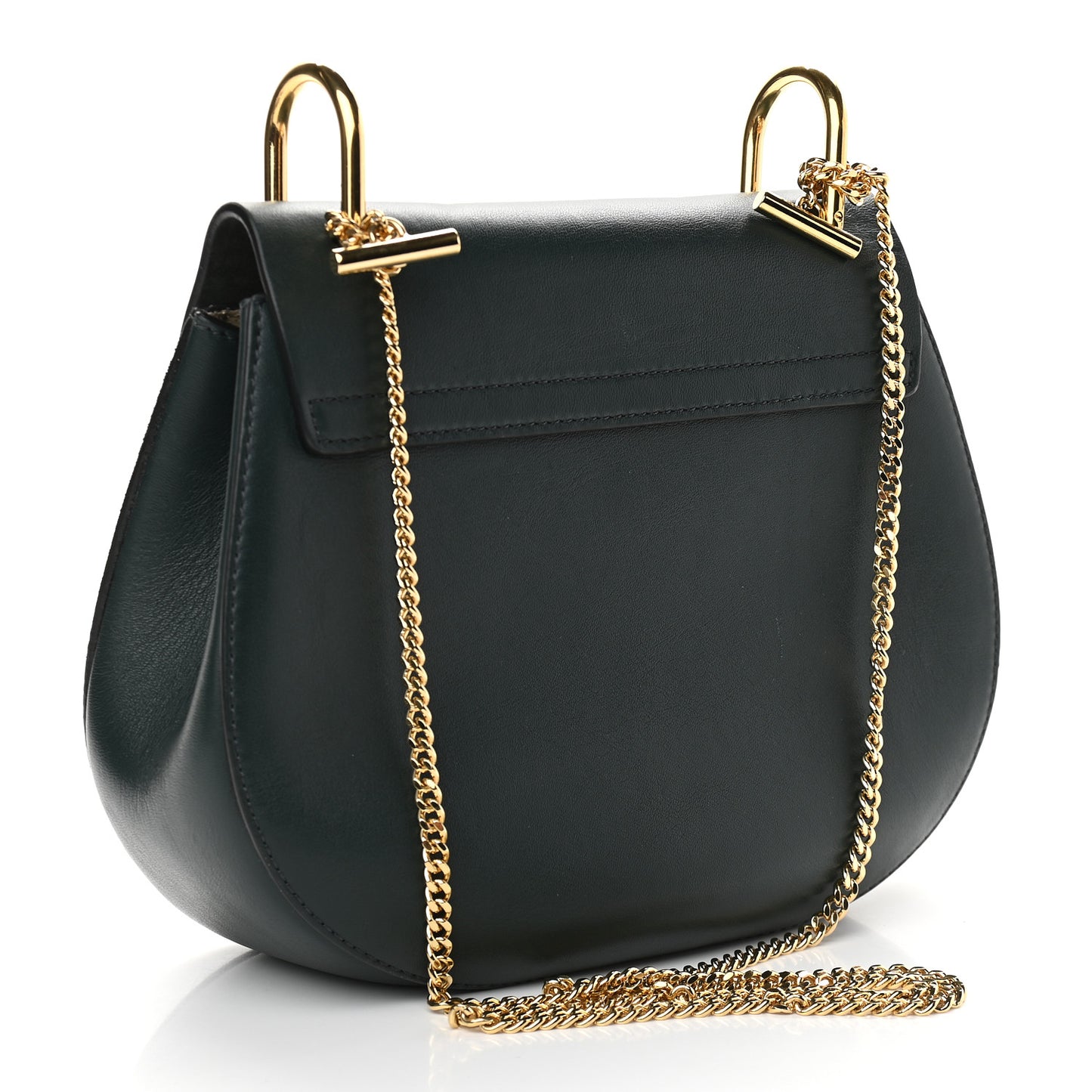 Suede Smooth Calfskin Drew Shoulder Bag Intense Green