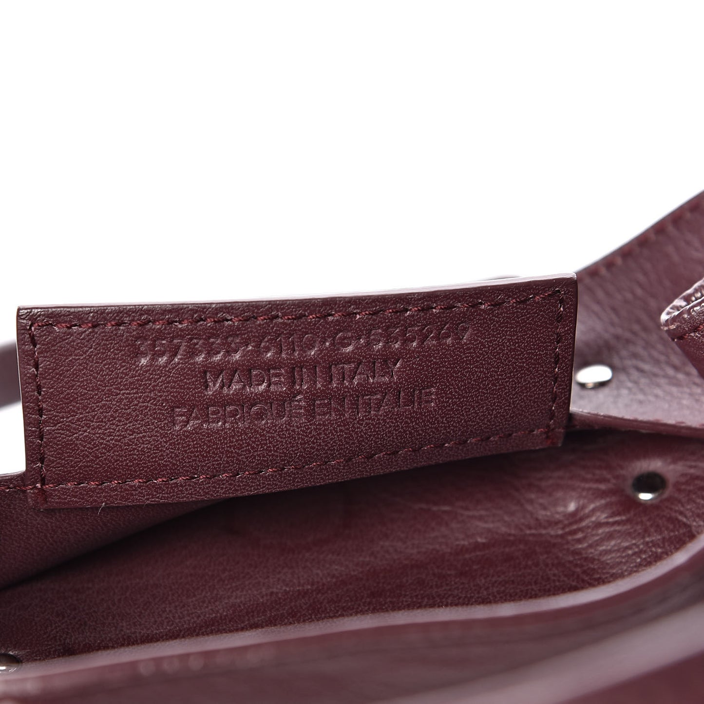 Calfskin Papier Mini A4 Zip Around Tote Rouge Aubergine