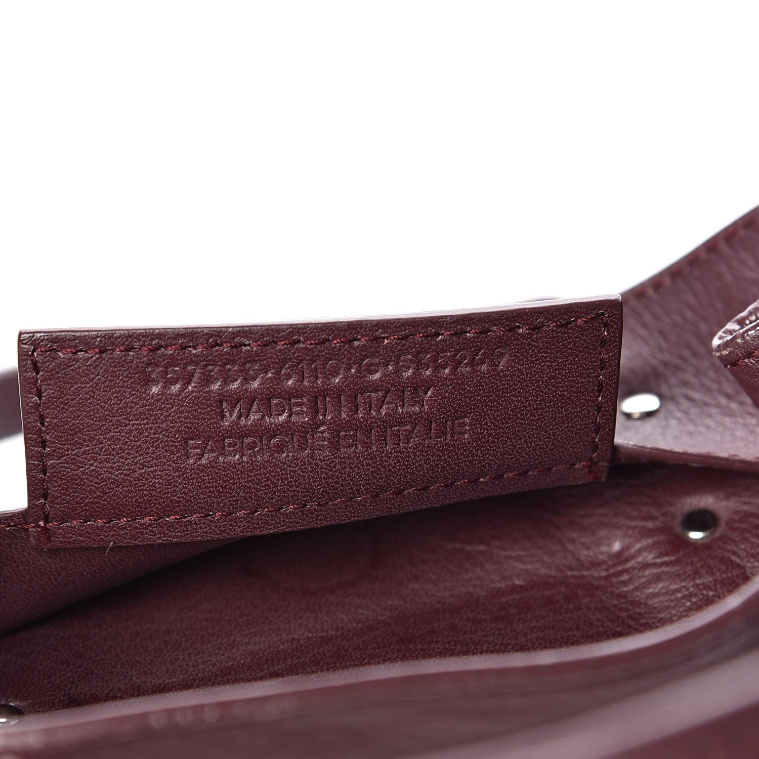 Balenciaga Calfskin Papier Mini A4 Zip Around Tote Rouge Aubergine 7 of 12