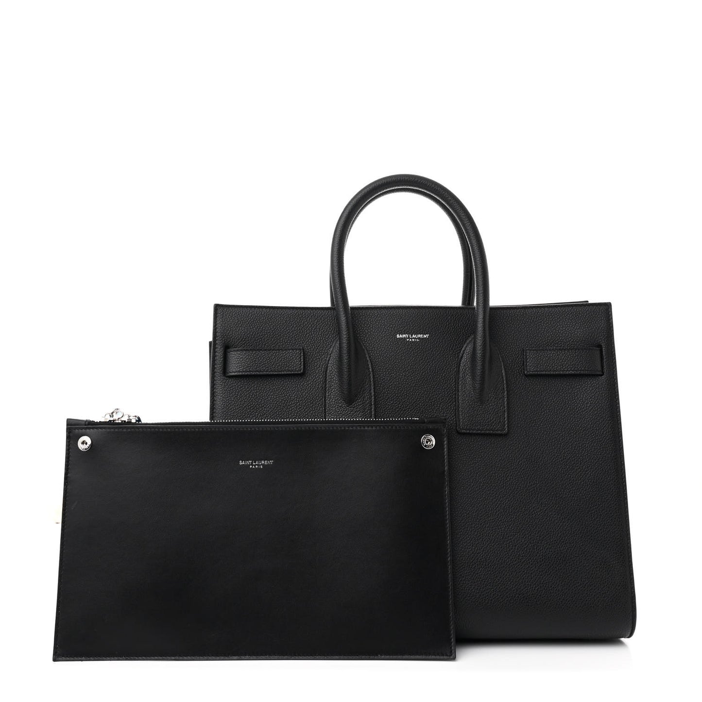 Grained Calfskin Small Sac De Jour Black