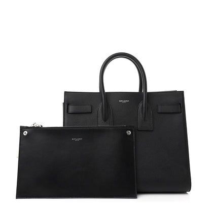 Saint Laurent Grained Calfskin Small Sac De Jour Black 3 of 11