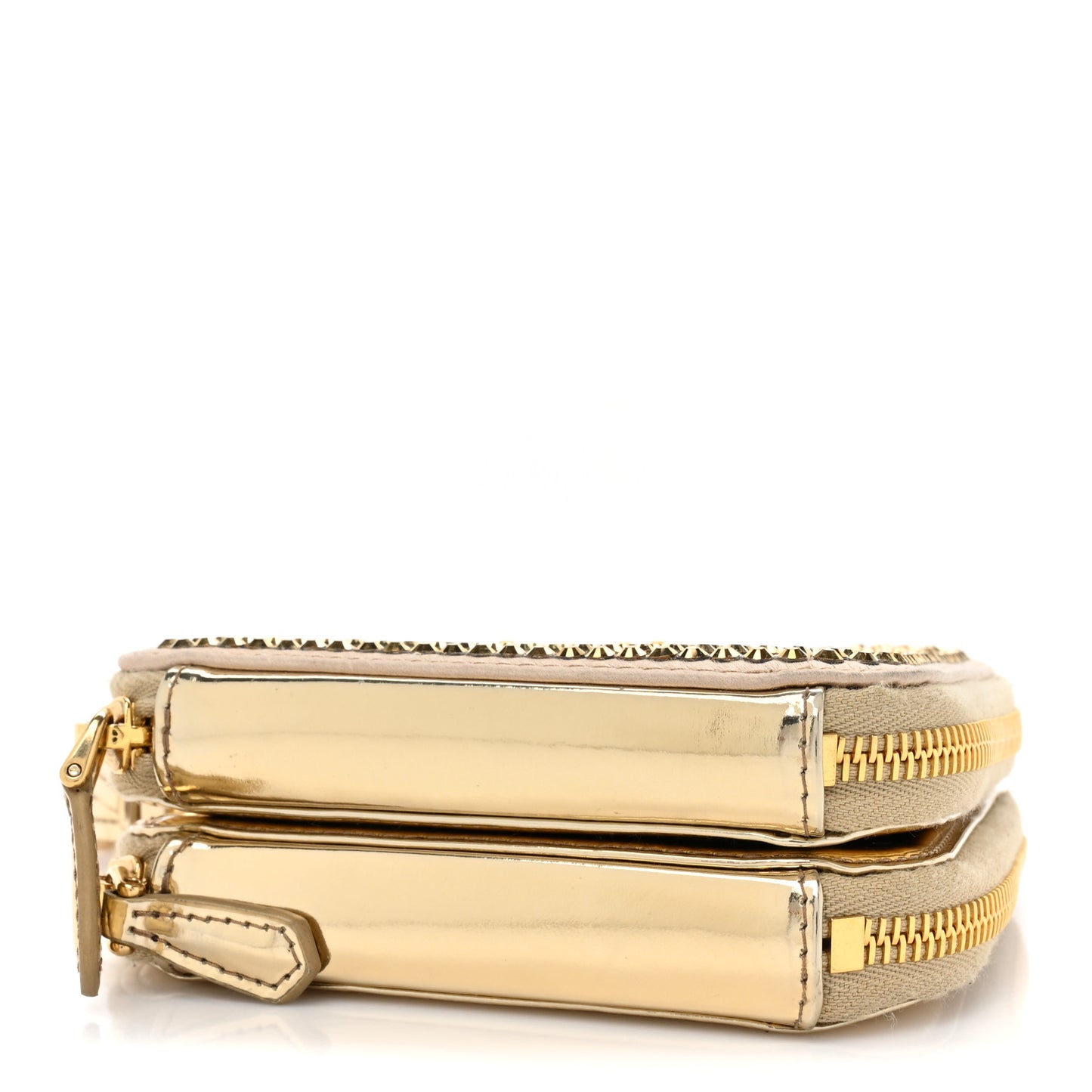 Satin Crystal Mini Triangle Crossbody Pouch Platino