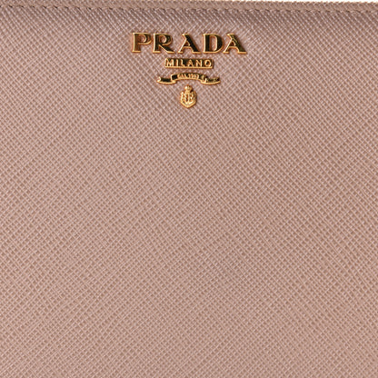 Prada Saffiano Metal Double Snap Travel Wallet Cammeo 8 of 11