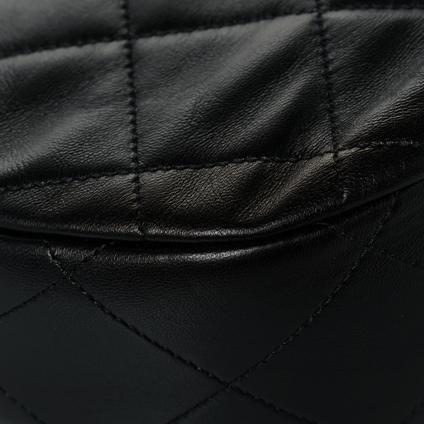 Lambskin Quilted Hobo Black