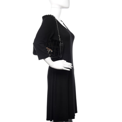 Chanel Patent Square Stitched CC Flap Clutch Black 2 of 11