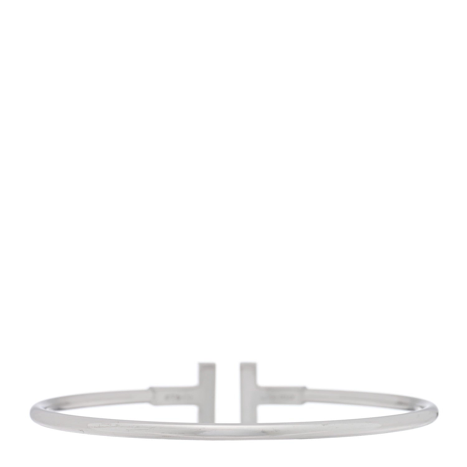 Tiffany 18K White Gold Black Onyx T Wire Bracelet 2 of 3
