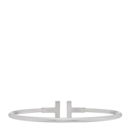 Tiffany 18K White Gold Black Onyx T Wire Bracelet 2 of 3