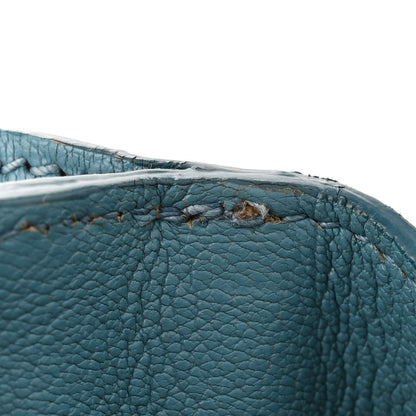 Miu Miu Goatskin Madras Shopping Tote Azzurro 11 of 17