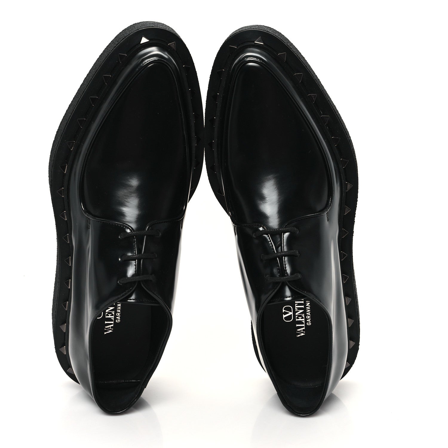 Valentino Garavani Calfskin Rockstud Womens M-Way Derby Loafers 41 Black 2 of 12