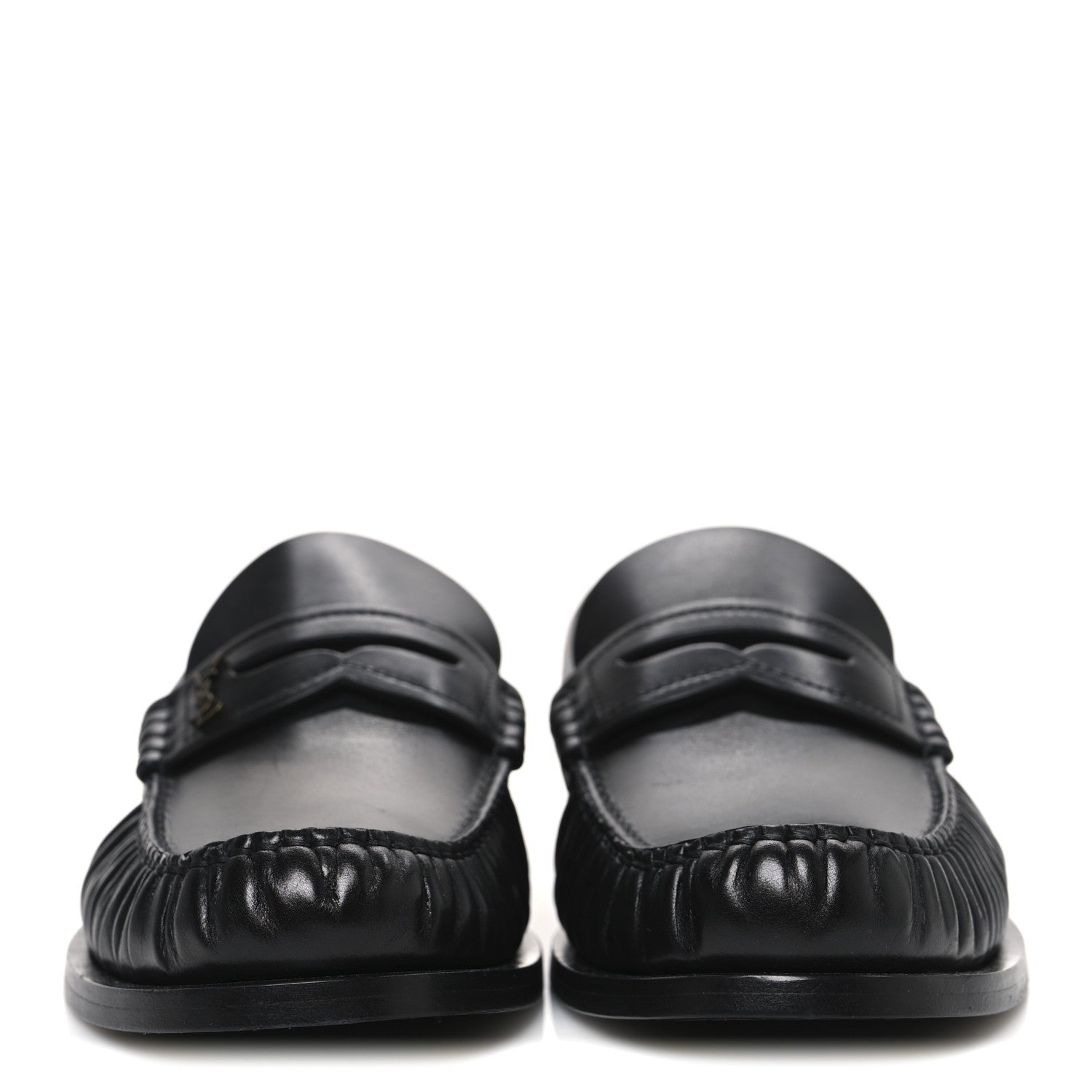 Saint Laurent Calfskin Penny Loafers 39 Black 3 of 10