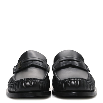 Saint Laurent Calfskin Penny Loafers 39 Black 3 of 10
