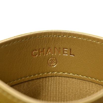 Chanel Caviar Quilted Crystal Card Holder Green 6 of 8