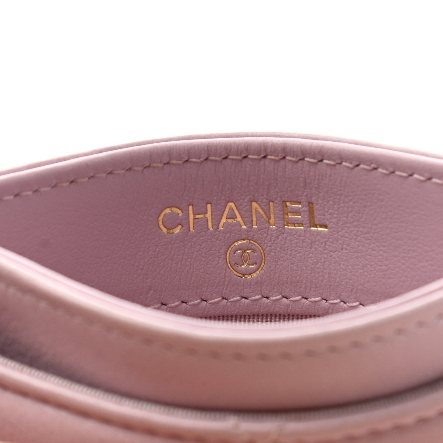 Chanel Lambskin Quilted Chanel 19 Card Holder Light Pink 6 of 8