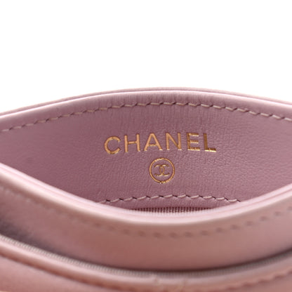 Chanel Lambskin Quilted Chanel 19 Card Holder Light Pink 6 of 8