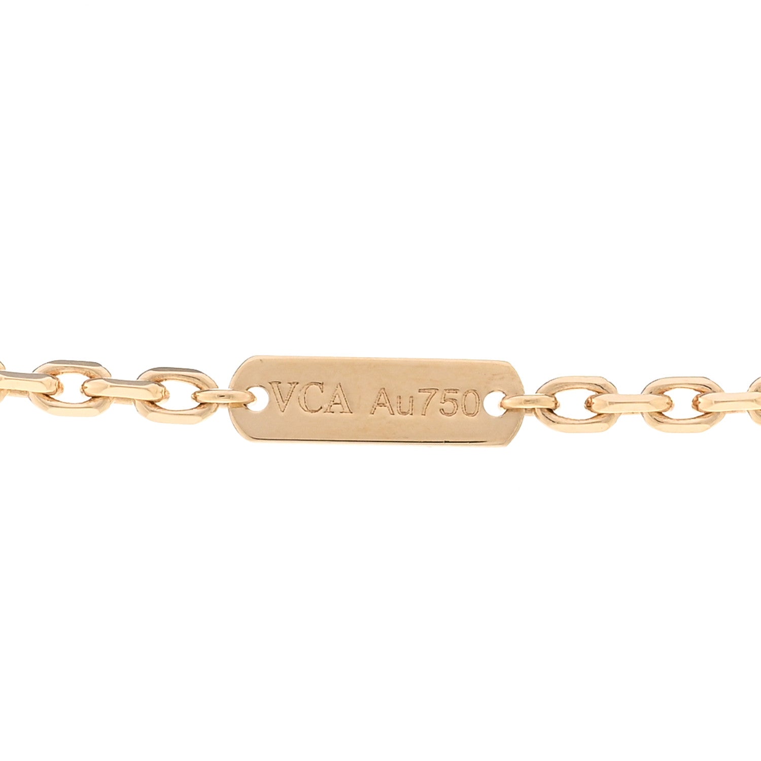 Van Cleef & Arpels 18K Yellow Gold Byzantine Alhambra Pendant Necklace 5 of 6