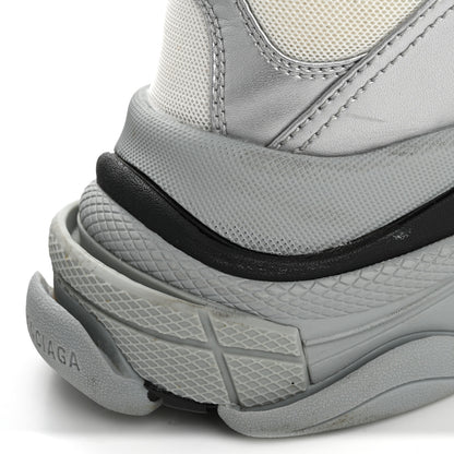 Balenciaga Metallic Fabric Mesh Mens Triple S Sneakers 10 Grey Dark Grey Black 16 of 19