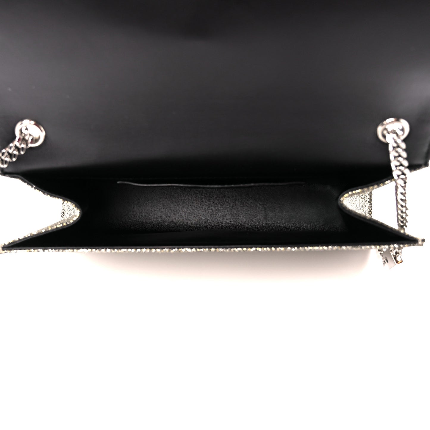 Metallic Canvas Woven Medium Classic Monogram Kate Satchel Silver