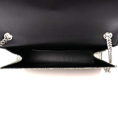 Saint Laurent Metallic Canvas Woven Medium Classic Monogram Kate Satchel Silver 5 of 10