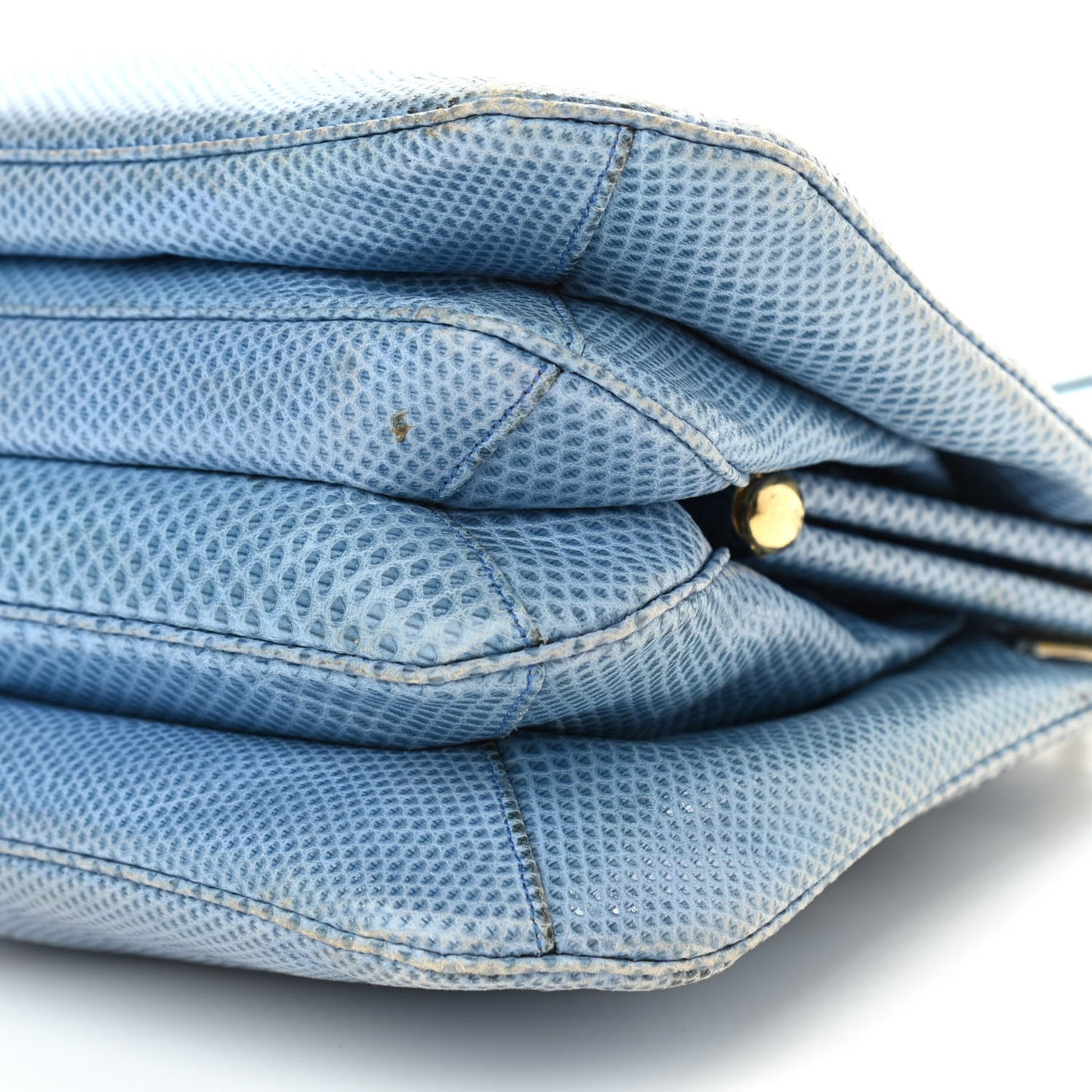 Lizard Crystal Evening Clutch Light Blue