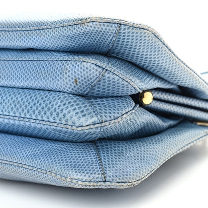 Judith Leiber Lizard Crystal Evening Clutch Light Blue 8 of 15