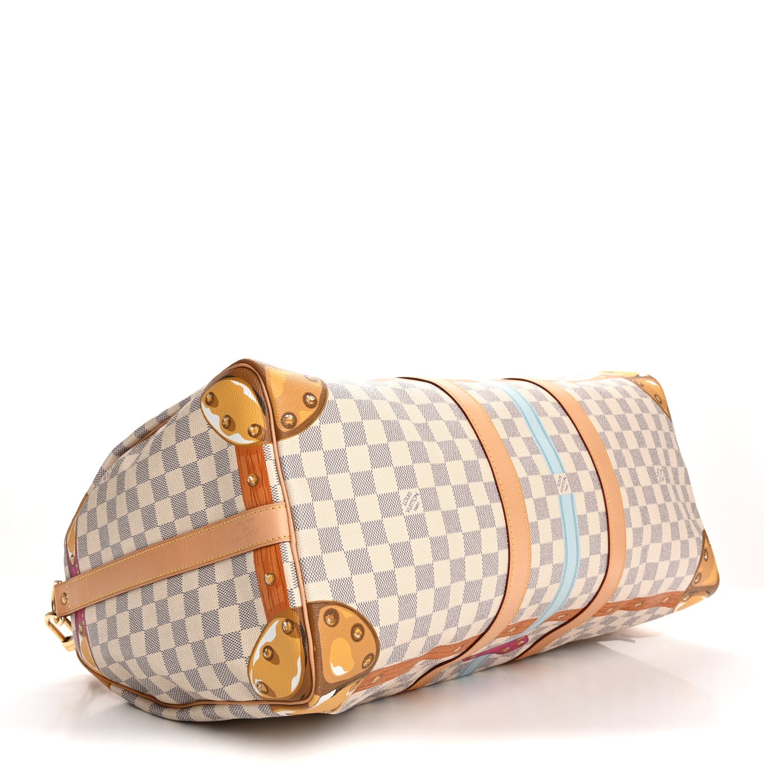 Louis Vuitton Damier Azur Summer Trunks Hawaii Keepall Bandouliere 50 3 of 16