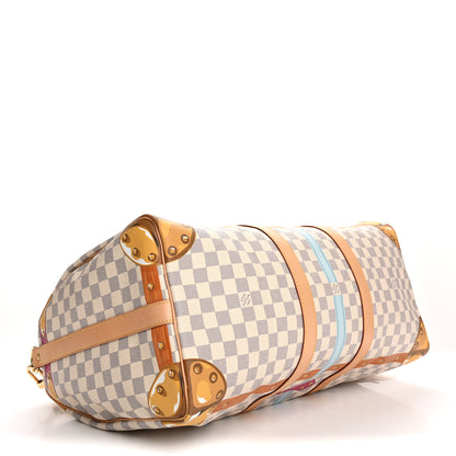 Louis Vuitton Damier Azur Summer Trunks Hawaii Keepall Bandouliere 50 3 of 16