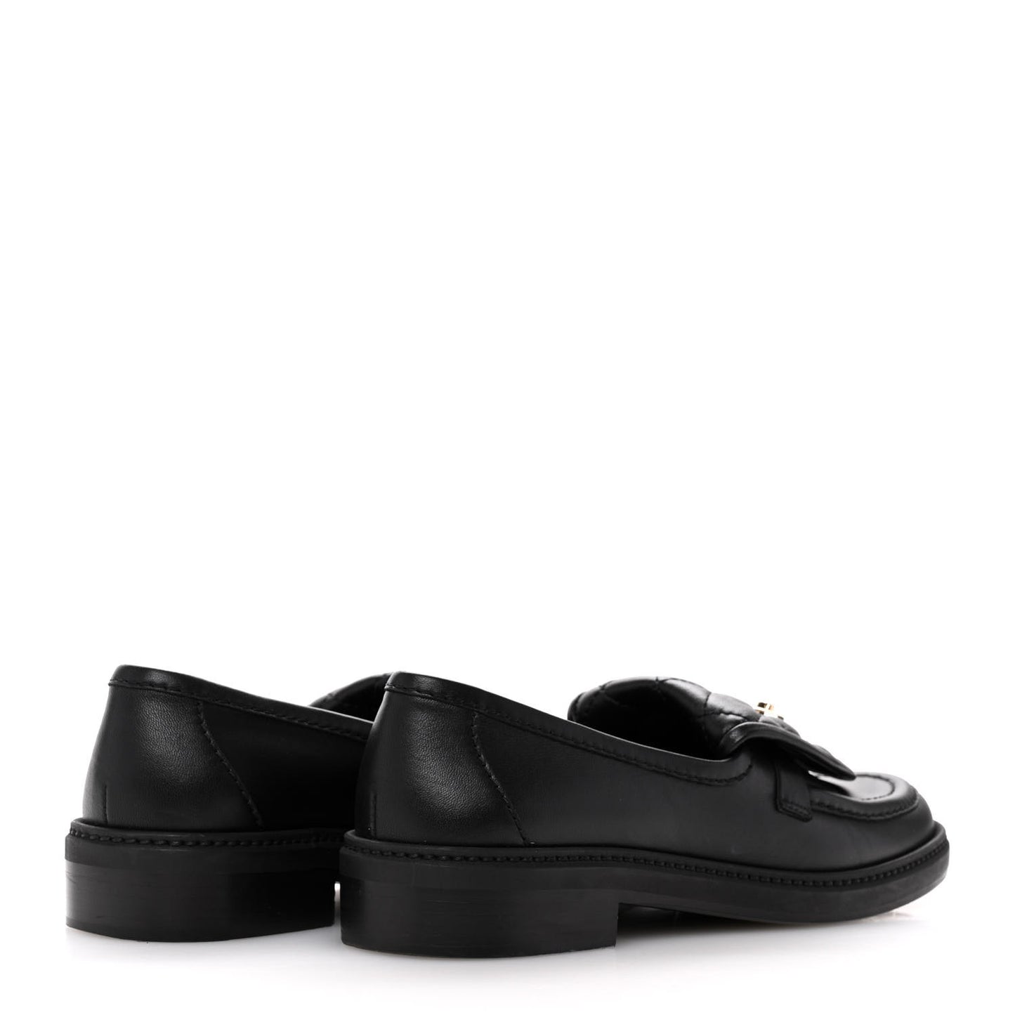 Lambskin Quilted CC Turnlock Loafers 36 Black
