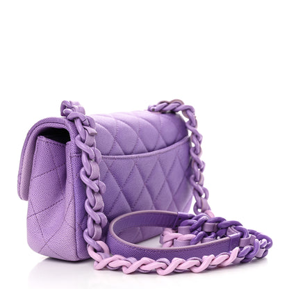 Chanel Shaded Caviar Quilted My Everything Small Flap Purple Light Purple 3 of 10