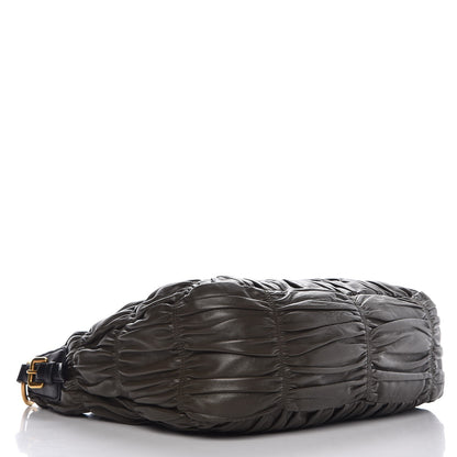 Prada Nappa Gaufre Hobo Militare Black 4 of 8