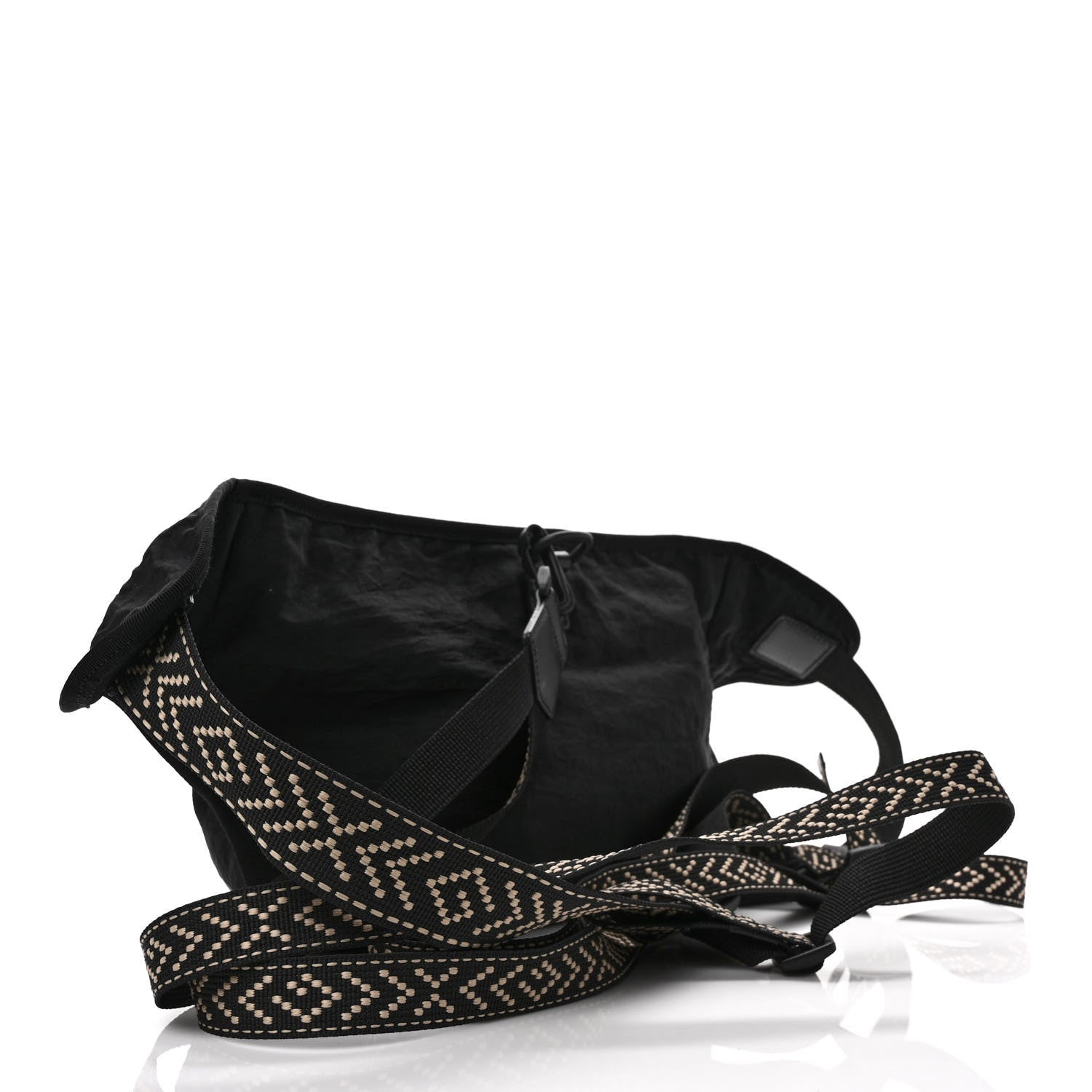 Gucci Nylon 80s Logo Patch Belt Bag Black 3 of 9