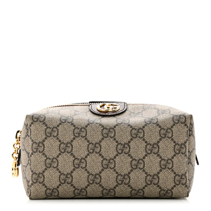 Gucci Soft GG Supreme Monogram Calfskin Medium Ophidia Cosmetic Case Beige Ebony New Acero 1 of 8